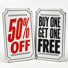 Two sale tickets