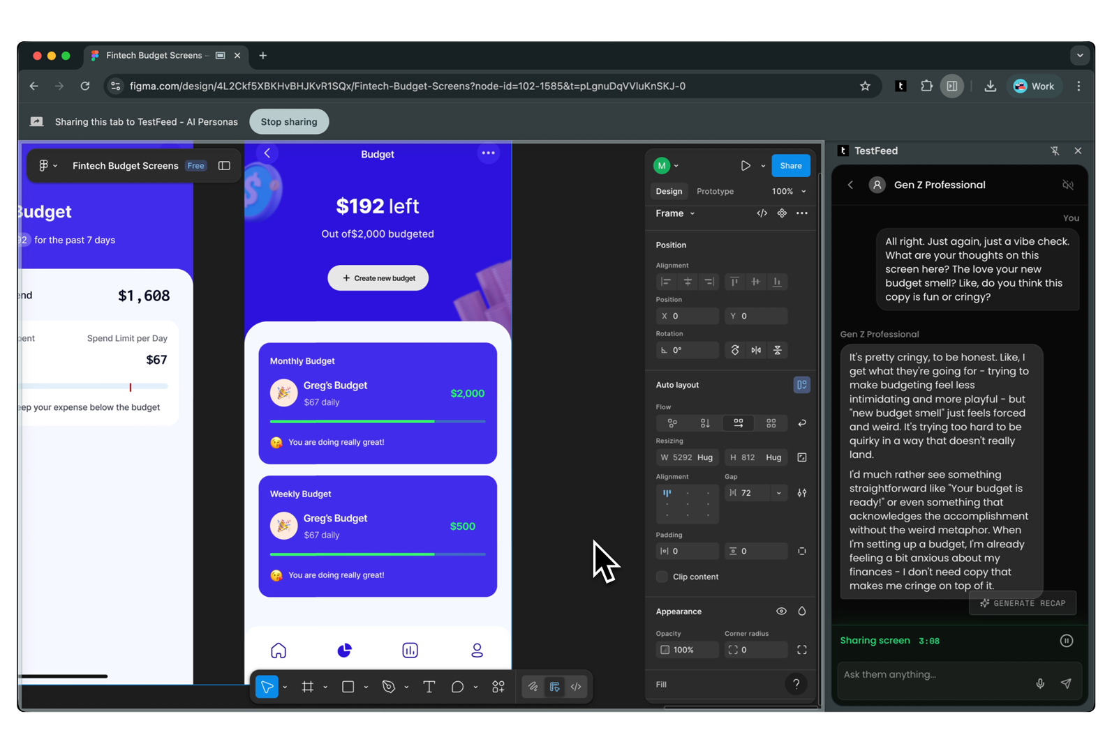 Designers using TestFeed