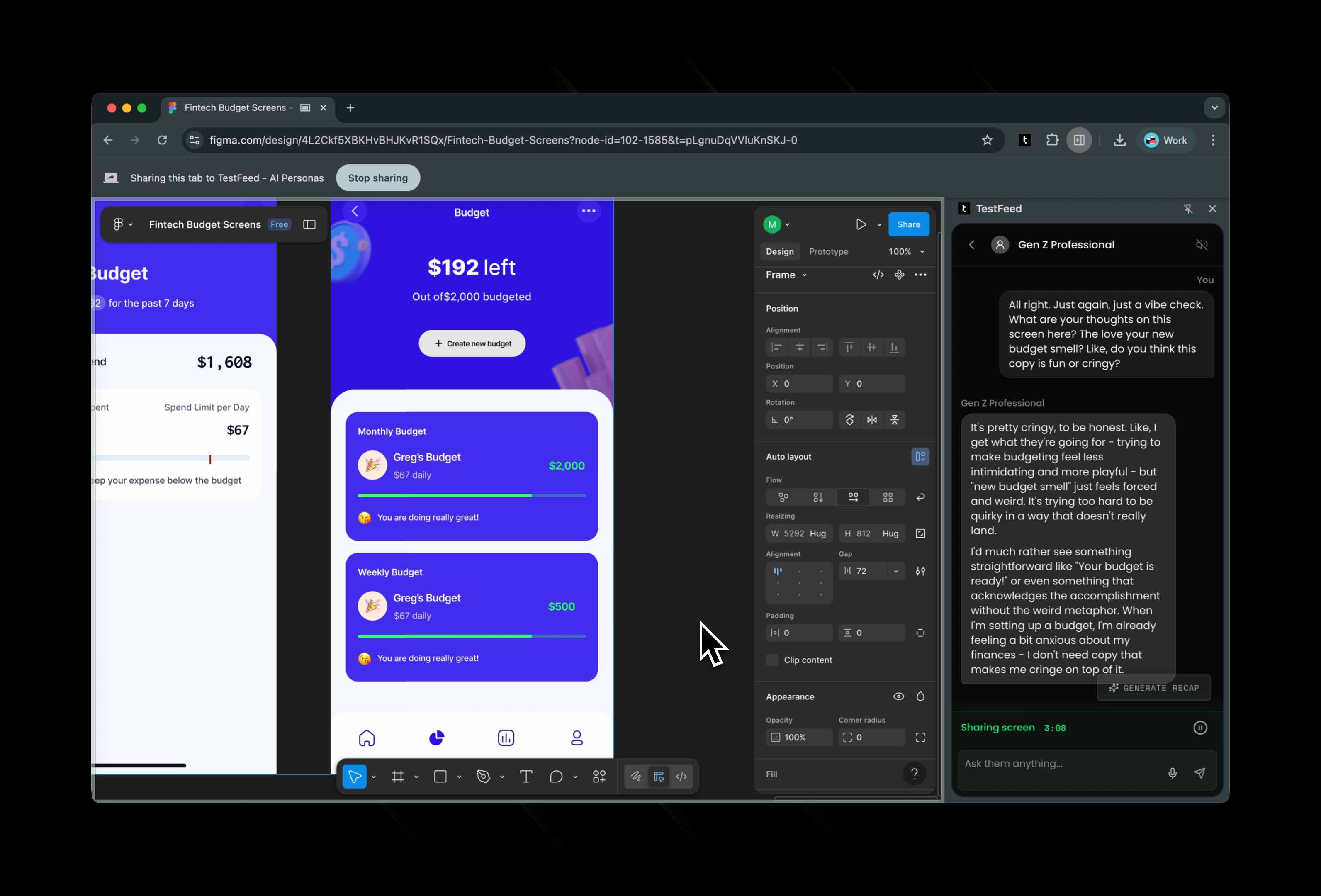 Figma design feedback